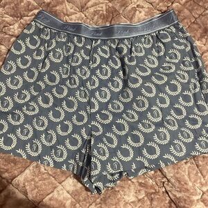 PINK Victoria's Secret Blue and White Print Shorts